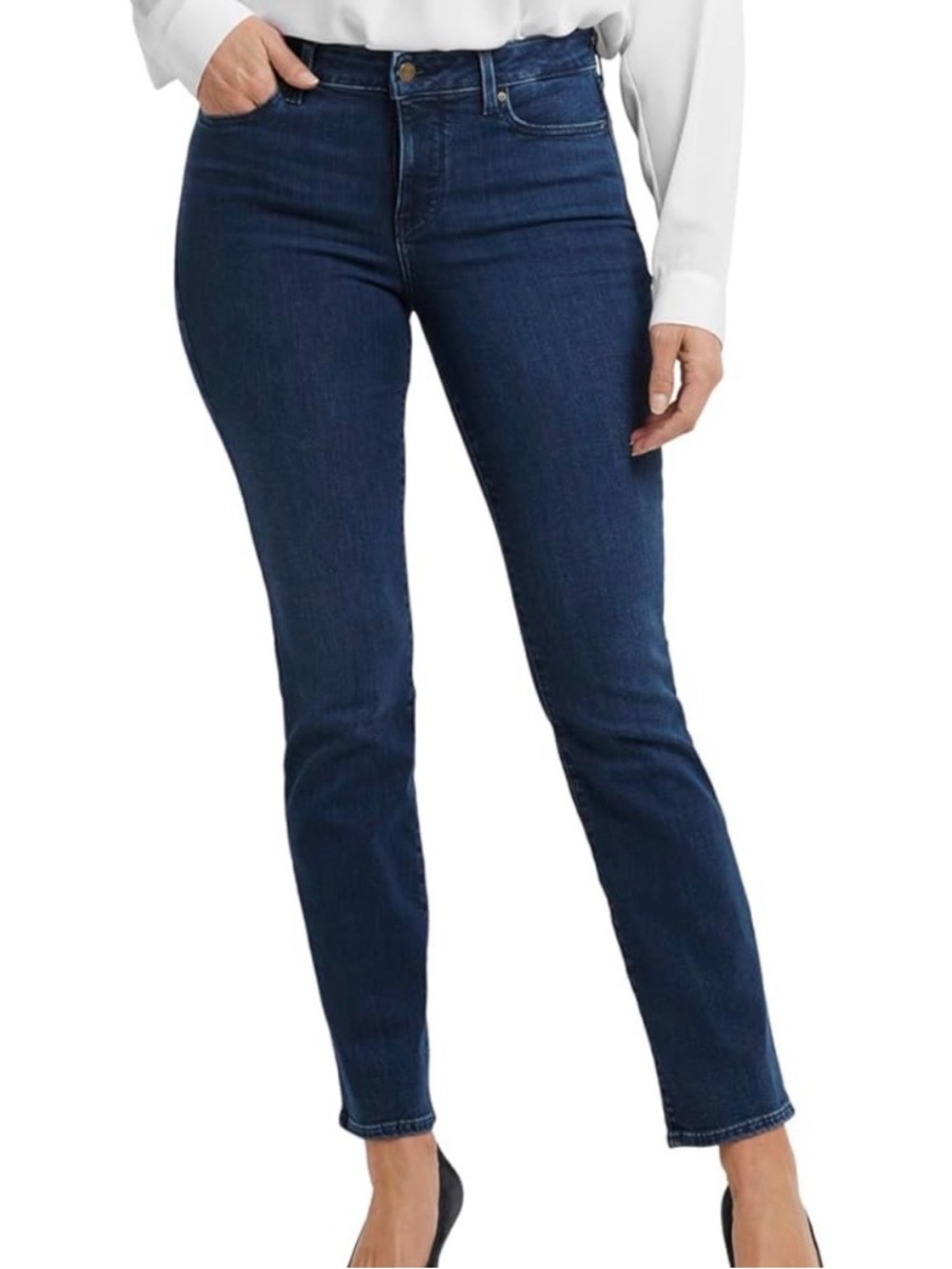 NYDJ Women’s Dark “Marilyn” Straight Jeans Sz 4